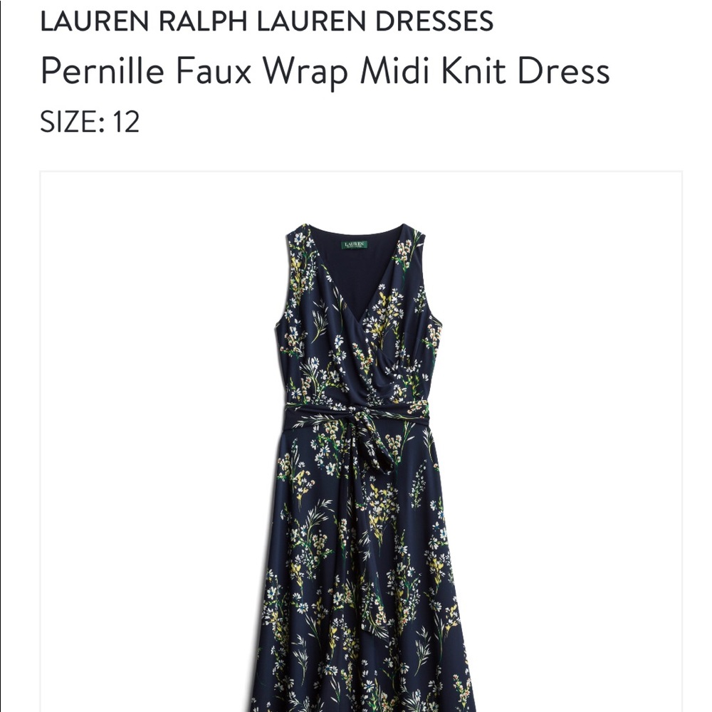 Stitchfix Ralph Lauren MIDI Faux Wrap Knit Dress